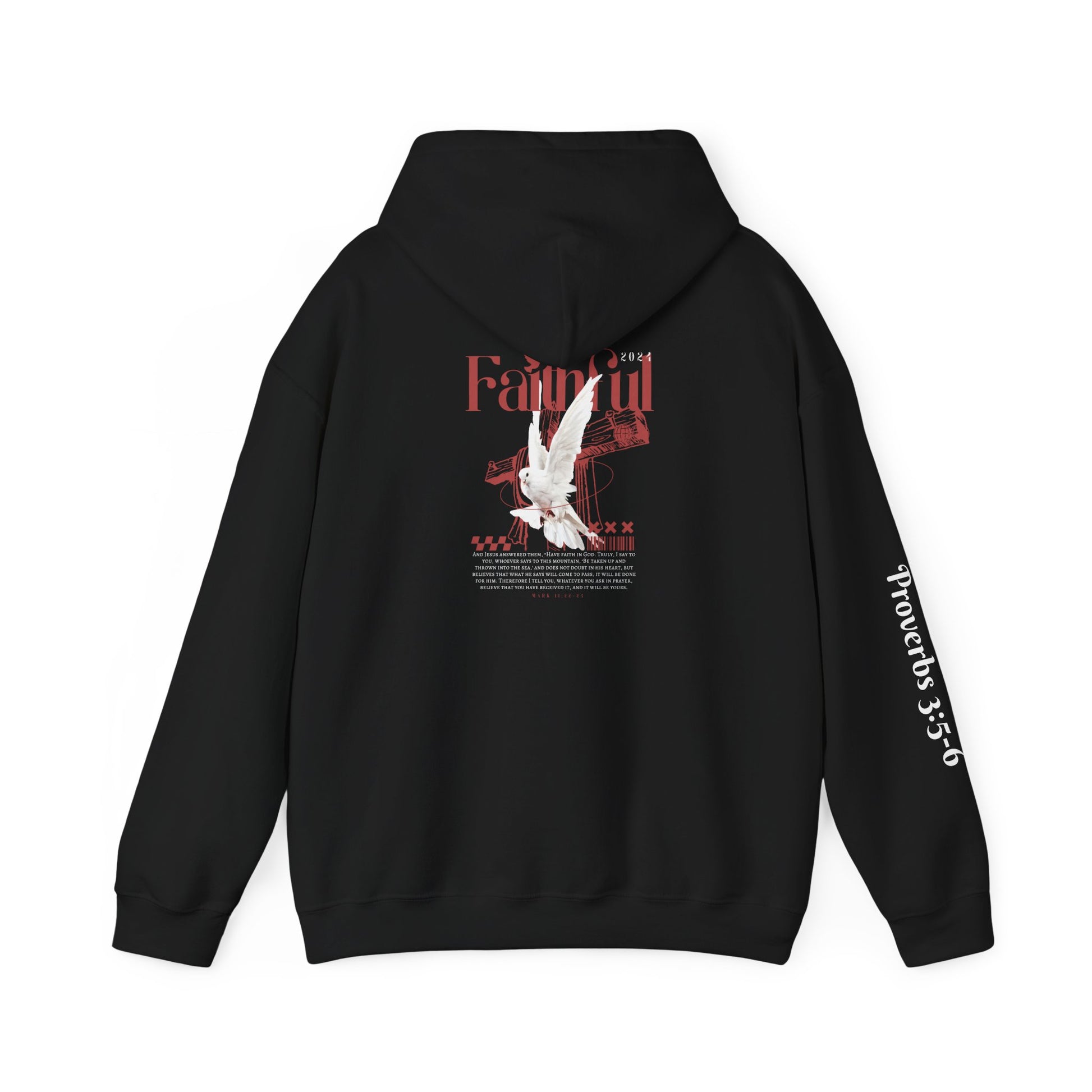 Dove Faithful: Proverbs 3:5-6 On Sleeve Hoodie