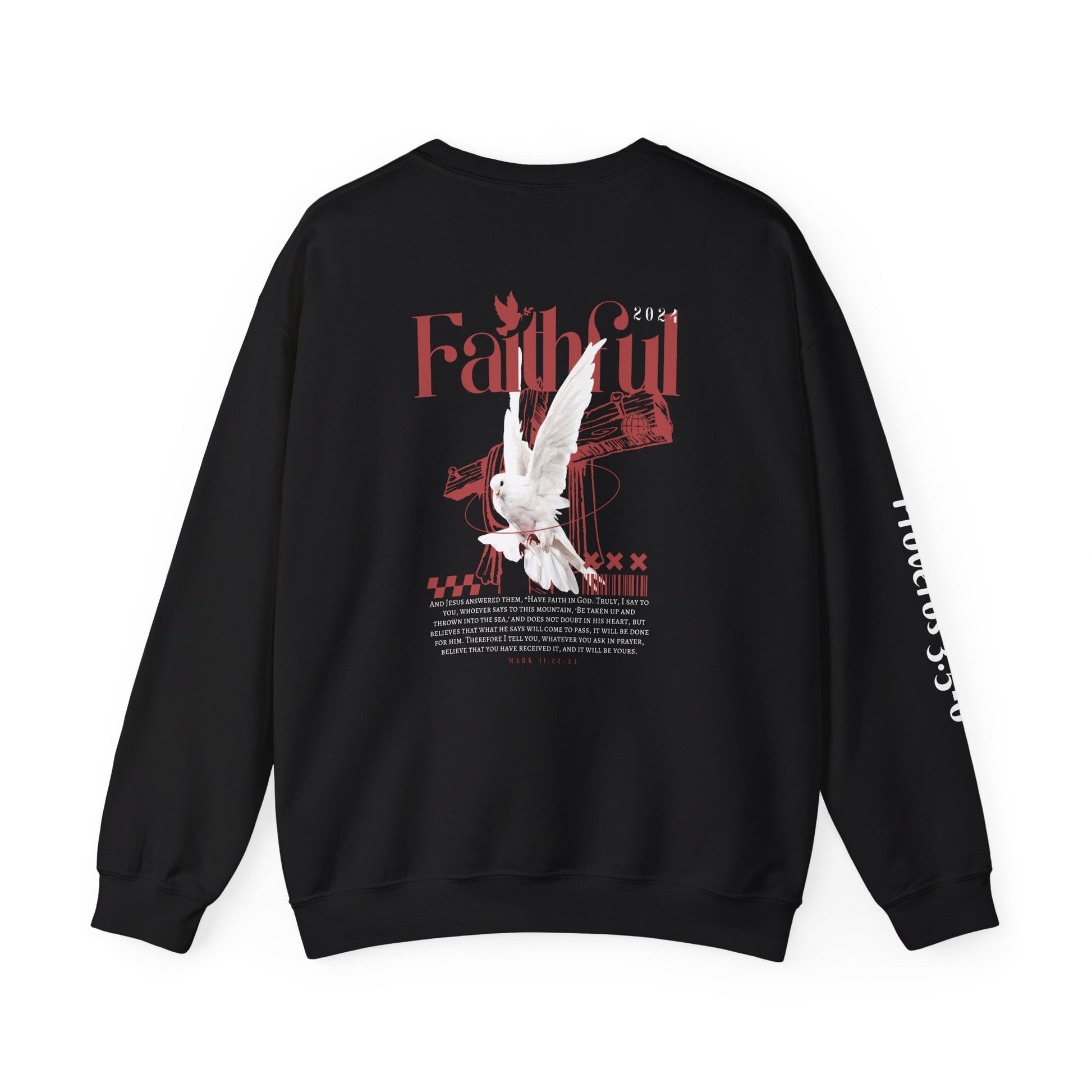 Dove Faithful: Proverbs 3:5-6 On Sleeve Sweatshirt