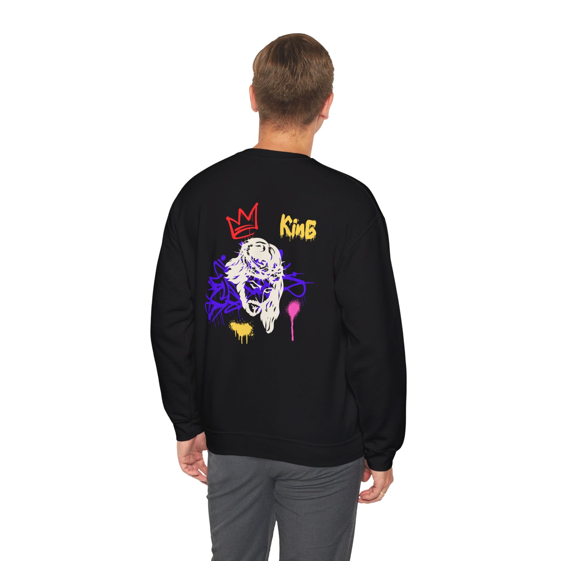 Jesus King Graffiti Crewneck Sweatshirt