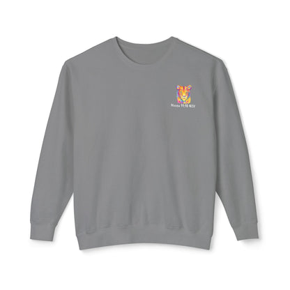 Vibrant Lion Unisex Lightweight Crewneck Sweatshirt - Colorful Animal Art