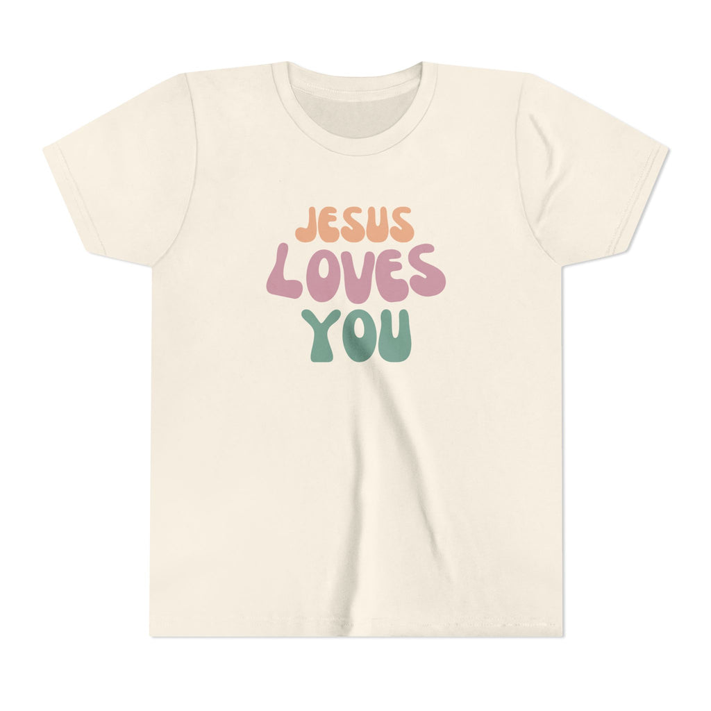 Youth Jesus Loves You Tee Bubble Print Tee