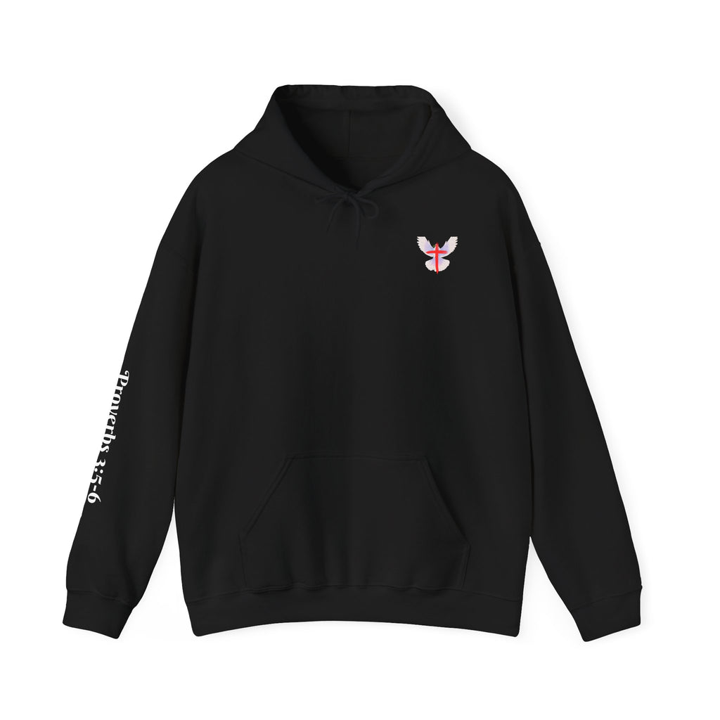 Dove Faithful: Proverbs 3:5-6 On Sleeve Hoodie