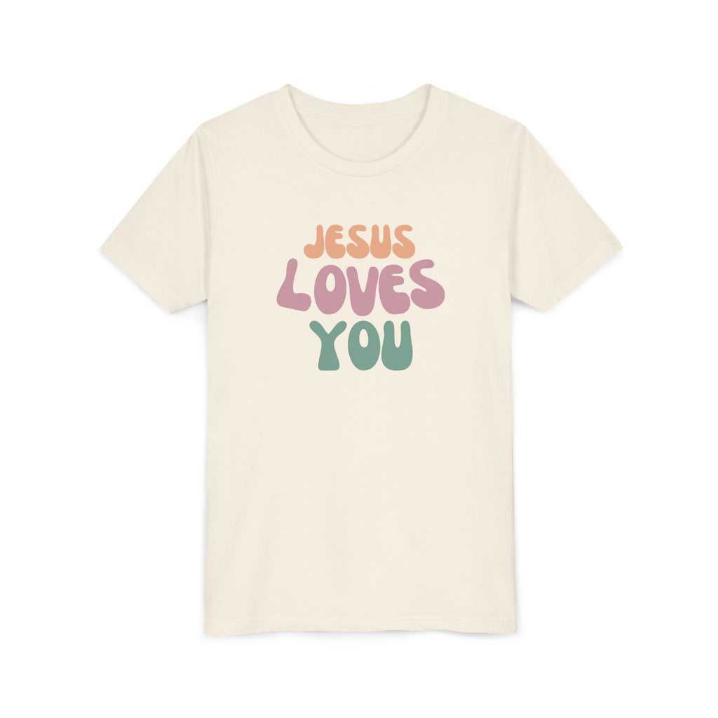 Youth Jesus Loves You Tee Bubble Print Tee