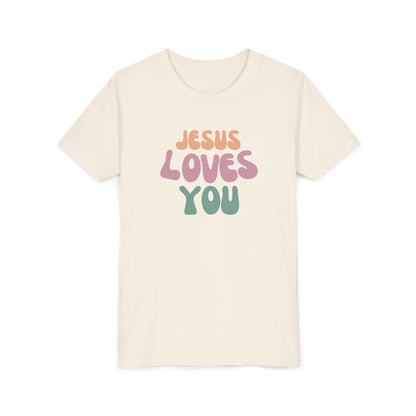 Youth Jesus Loves You Tee Bubble Print Tee