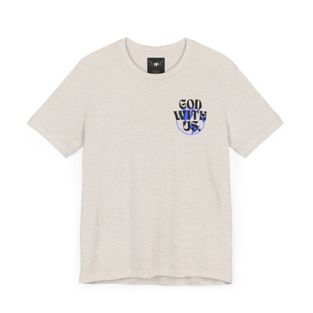 God With Us - Unisex Softstyle Tee  - Vintage Streetwear Graphic T-Shirt