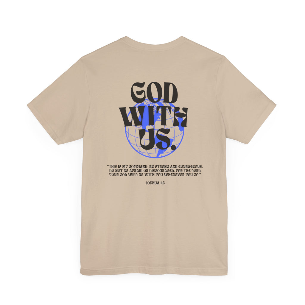 God With Us - Unisex Softstyle Tee  - Vintage Streetwear Graphic T-Shirt