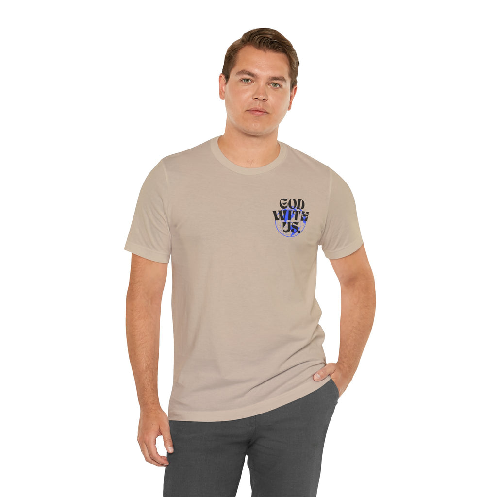 God With Us - Unisex Softstyle Tee  - Vintage Streetwear Graphic T-Shirt