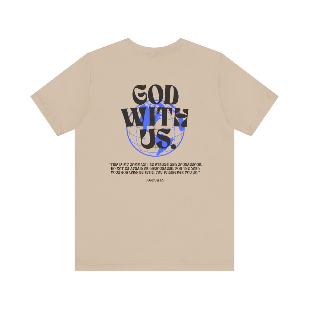 God With Us - Unisex Softstyle Tee  - Vintage Streetwear Graphic T-Shirt