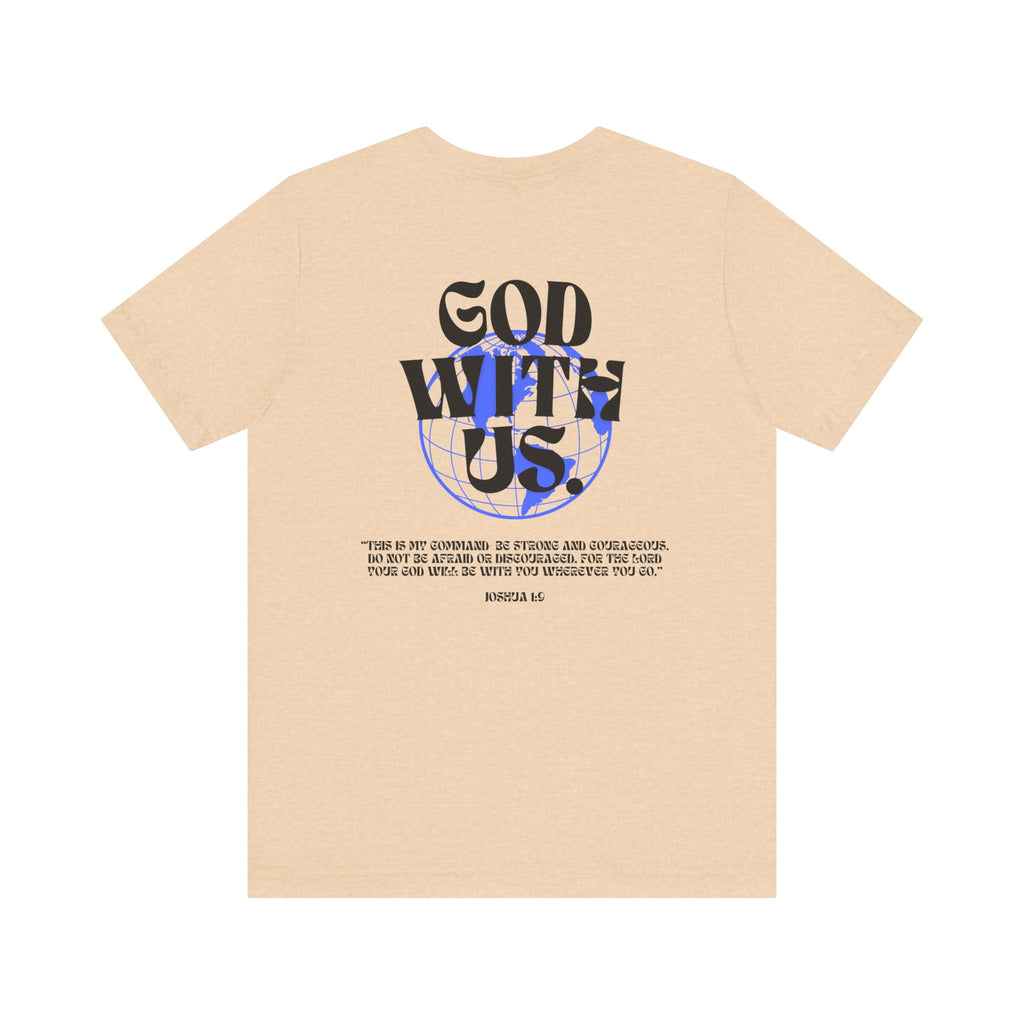 God With Us - Unisex Softstyle Tee  - Vintage Streetwear Graphic T-Shirt