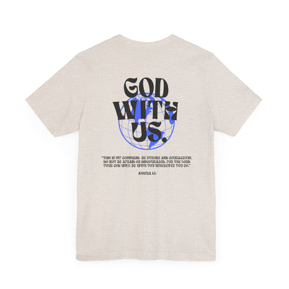 God With Us - Unisex Softstyle Tee  - Vintage Streetwear Graphic T-Shirt