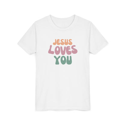 Youth Jesus Loves You Tee Bubble Print Tee
