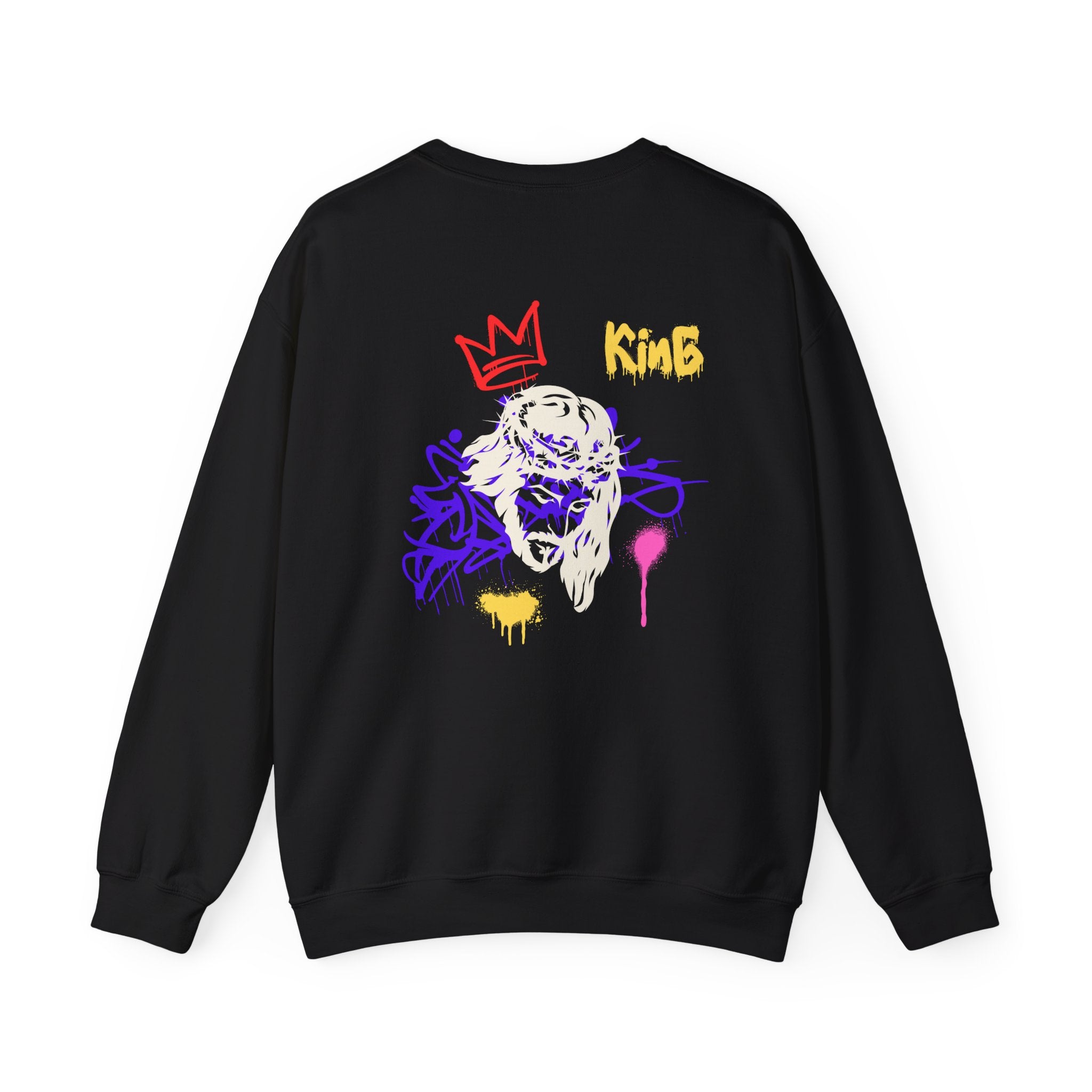 Jesus King Graffiti Crewneck Sweatshirt