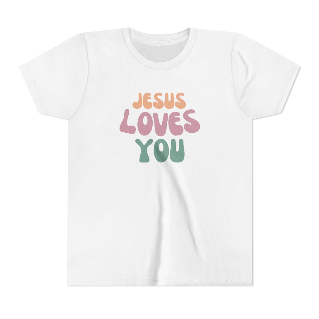 Youth Jesus Loves You Tee Bubble Print Tee