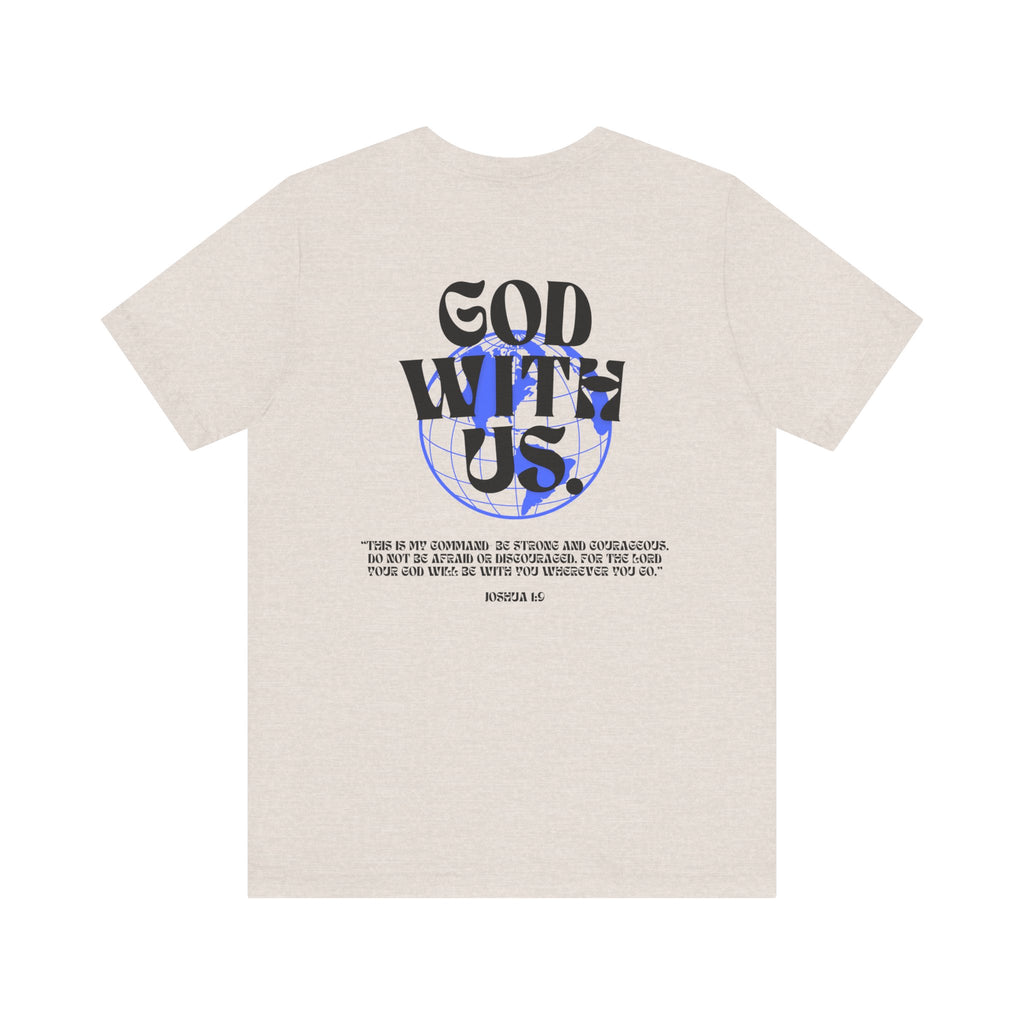 God With Us - Unisex Softstyle Tee  - Vintage Streetwear Graphic T-Shirt