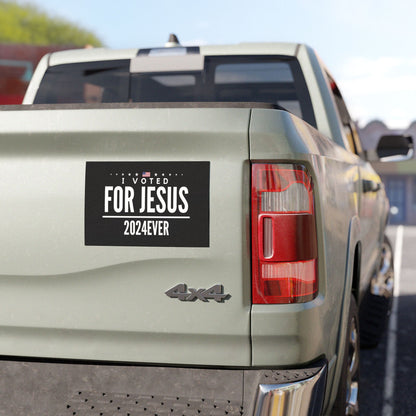 "I Voted For Jesus 2024EVER" Car Magnet