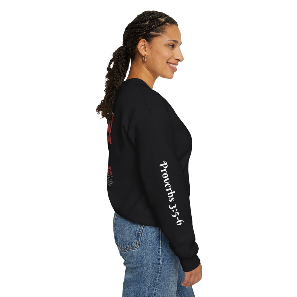 Dove Faithful: Proverbs 3:5-6 On Sleeve Sweatshirt